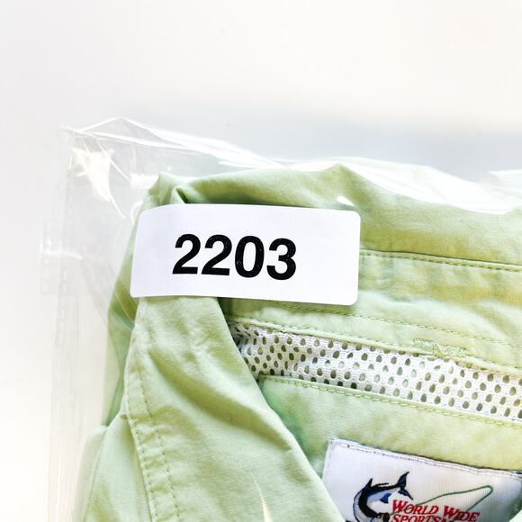 World Wide Sportsman Womens Size L Cotton Utility Fishing Button Shirt Green - Picture 9 of 9